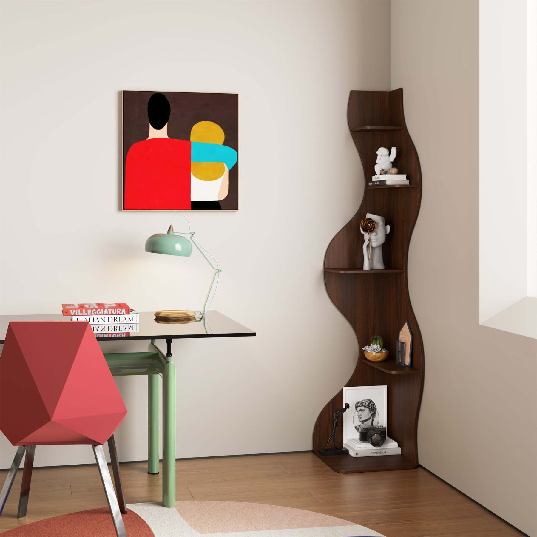 KYLIZE Viva La Vida Series Flamenco Wave Display Shelf