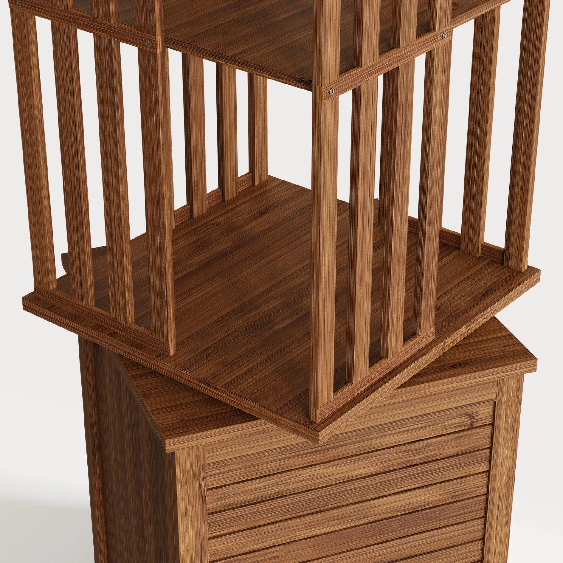 Kylize 360° Rotating Bookshelf with Storage Cabinets