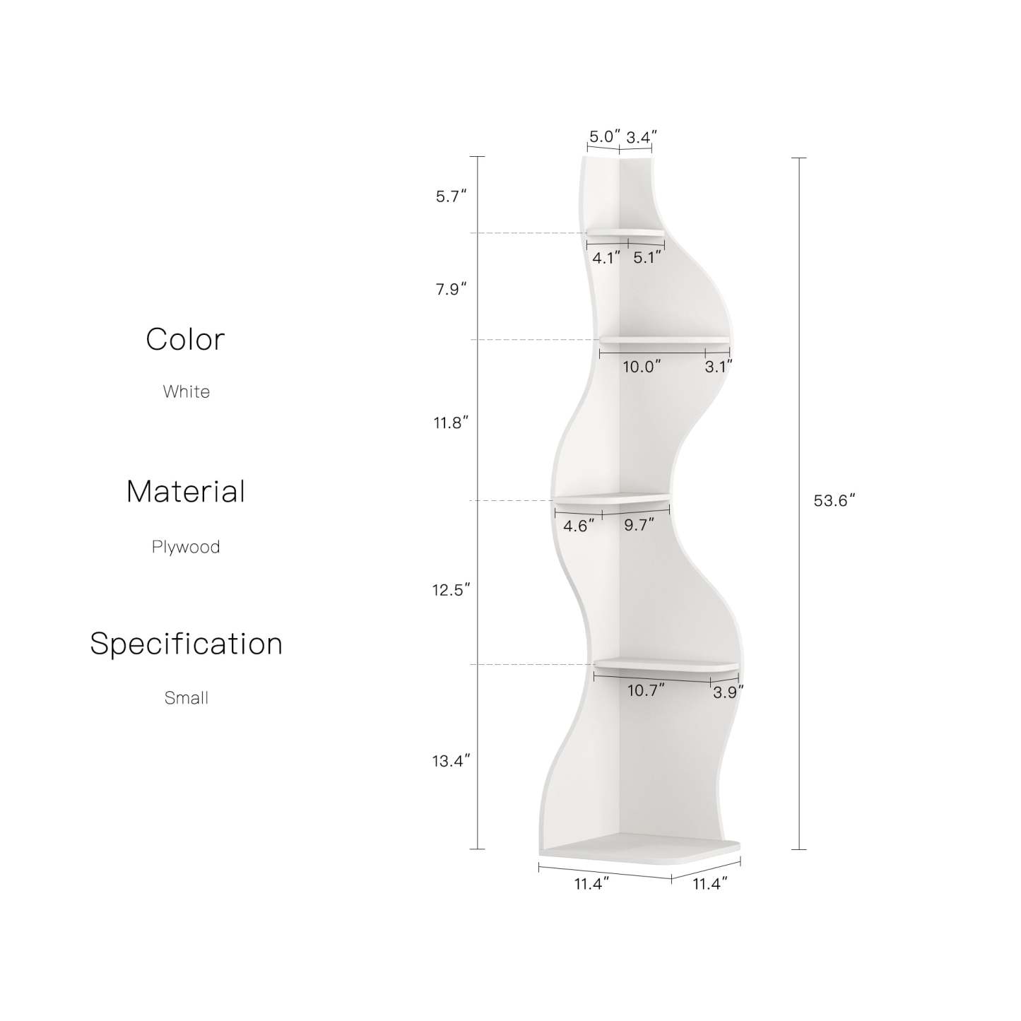 KYLIZE Viva La Vida Series Flamenco Wave Display Shelf