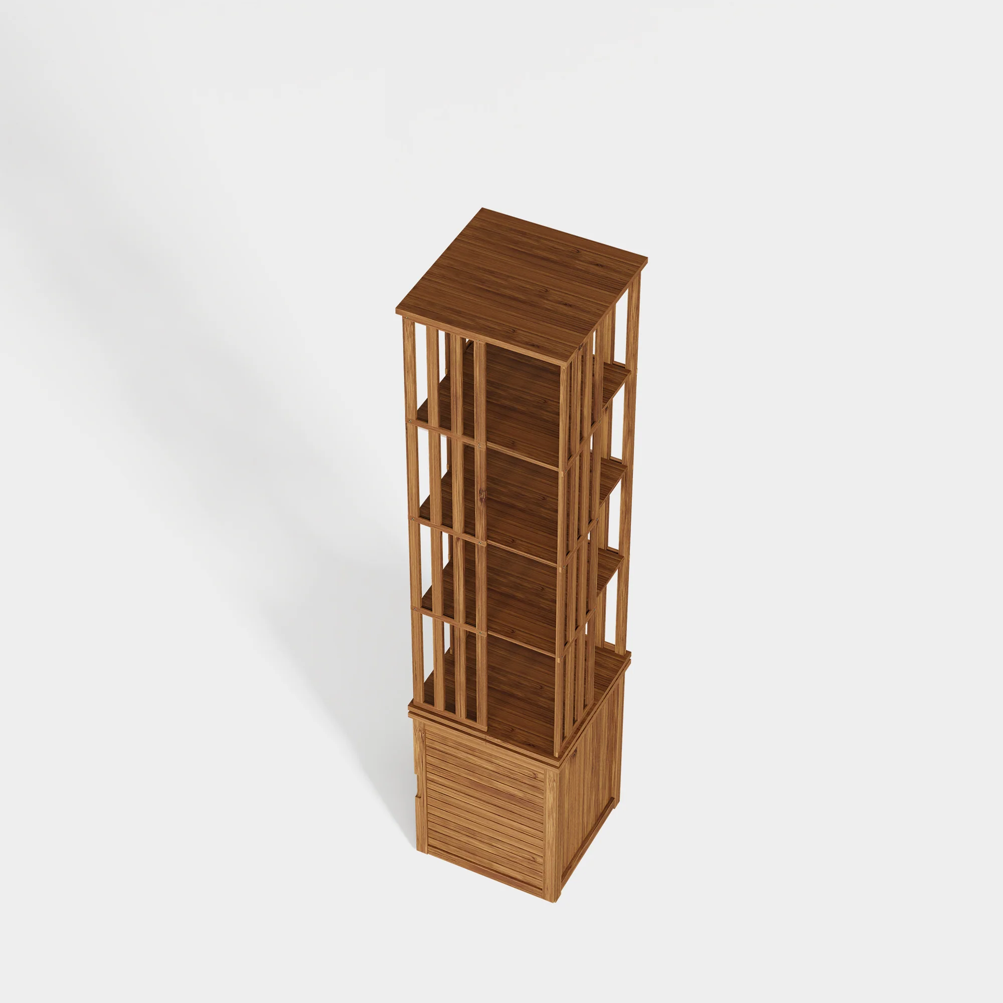 Kylize 360° Rotating Bookshelf with Storage Cabinets
