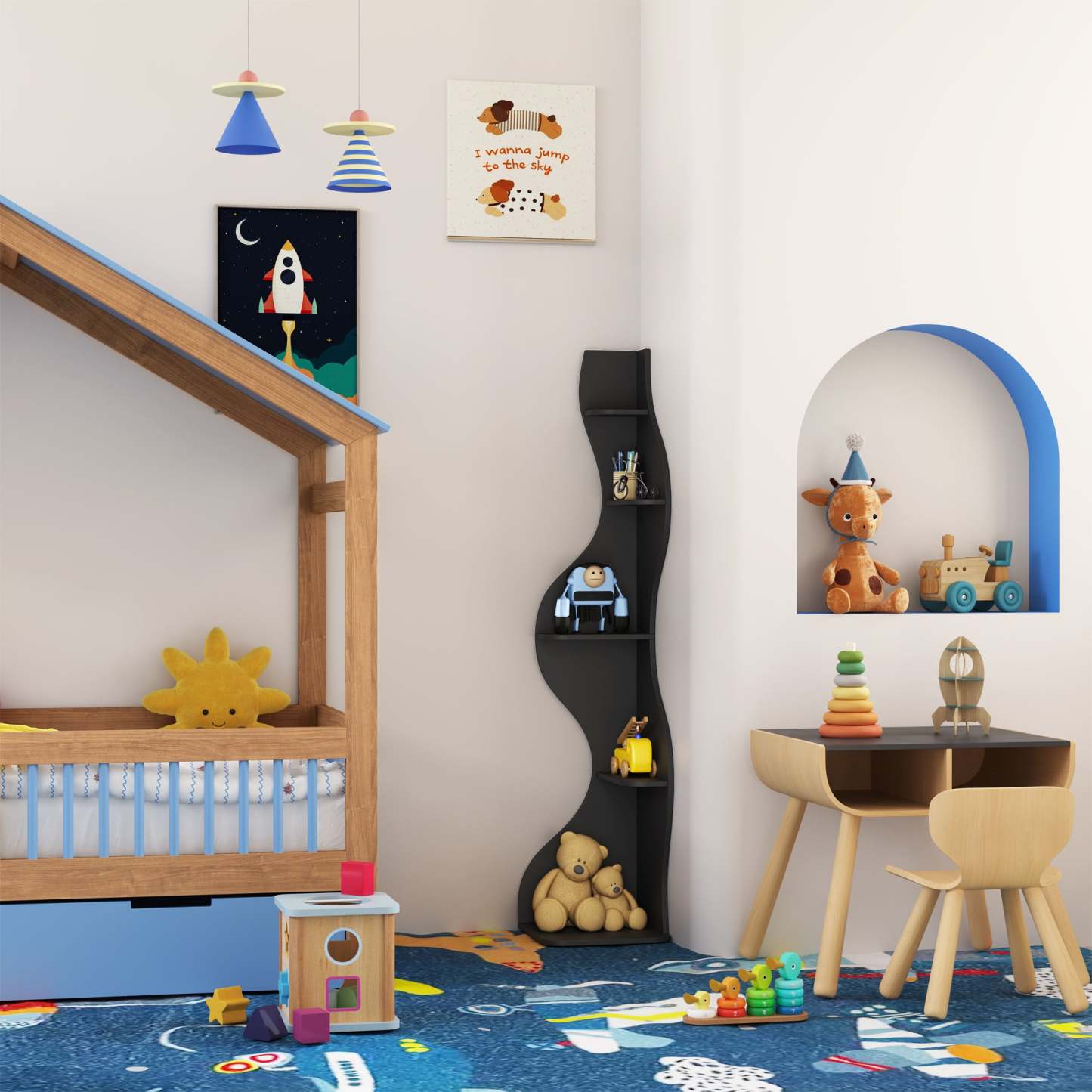 KYLIZE Viva La Vida Series Flamenco Wave Display Shelf