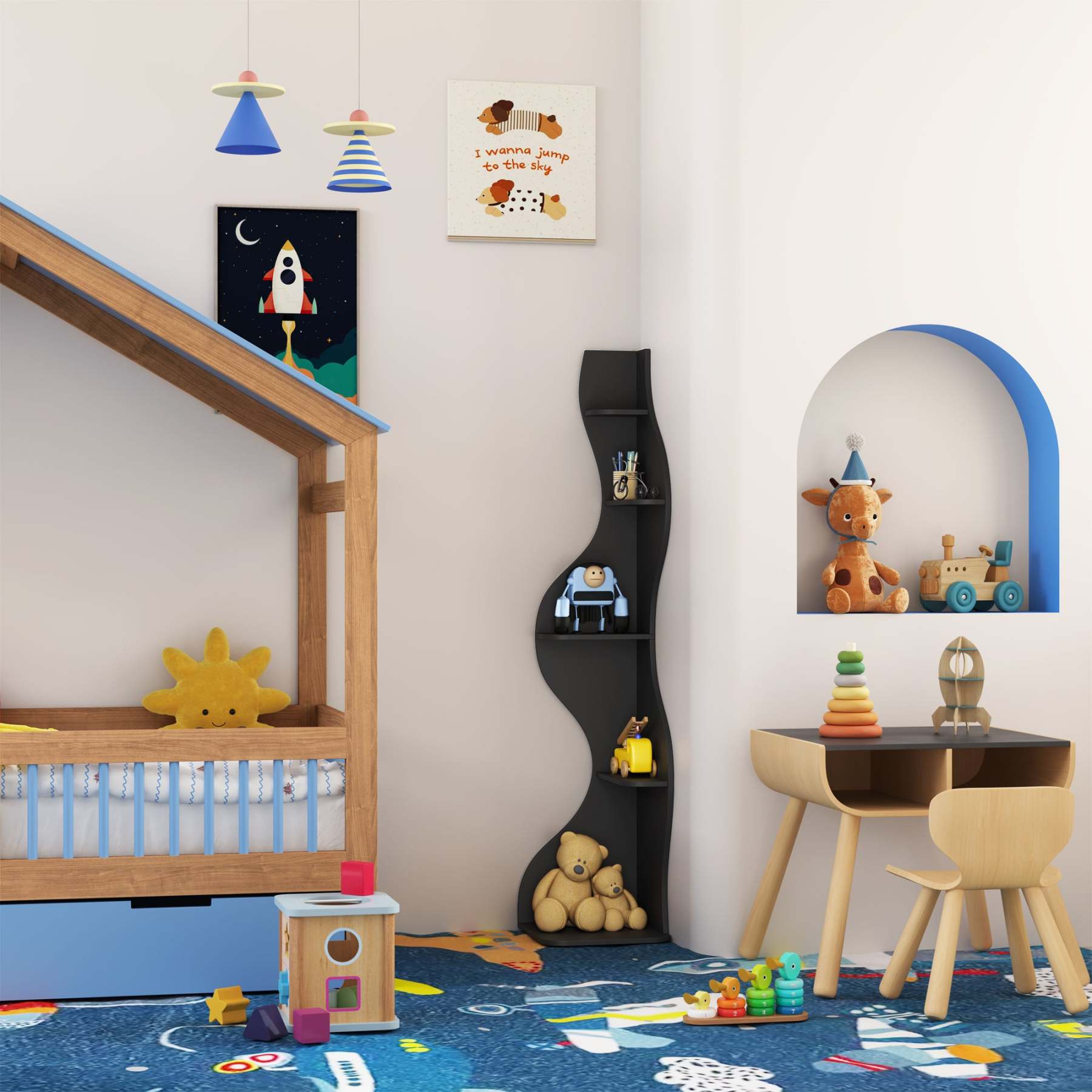 KYLIZE Viva La Vida Series Flamenco Wave Display Shelf