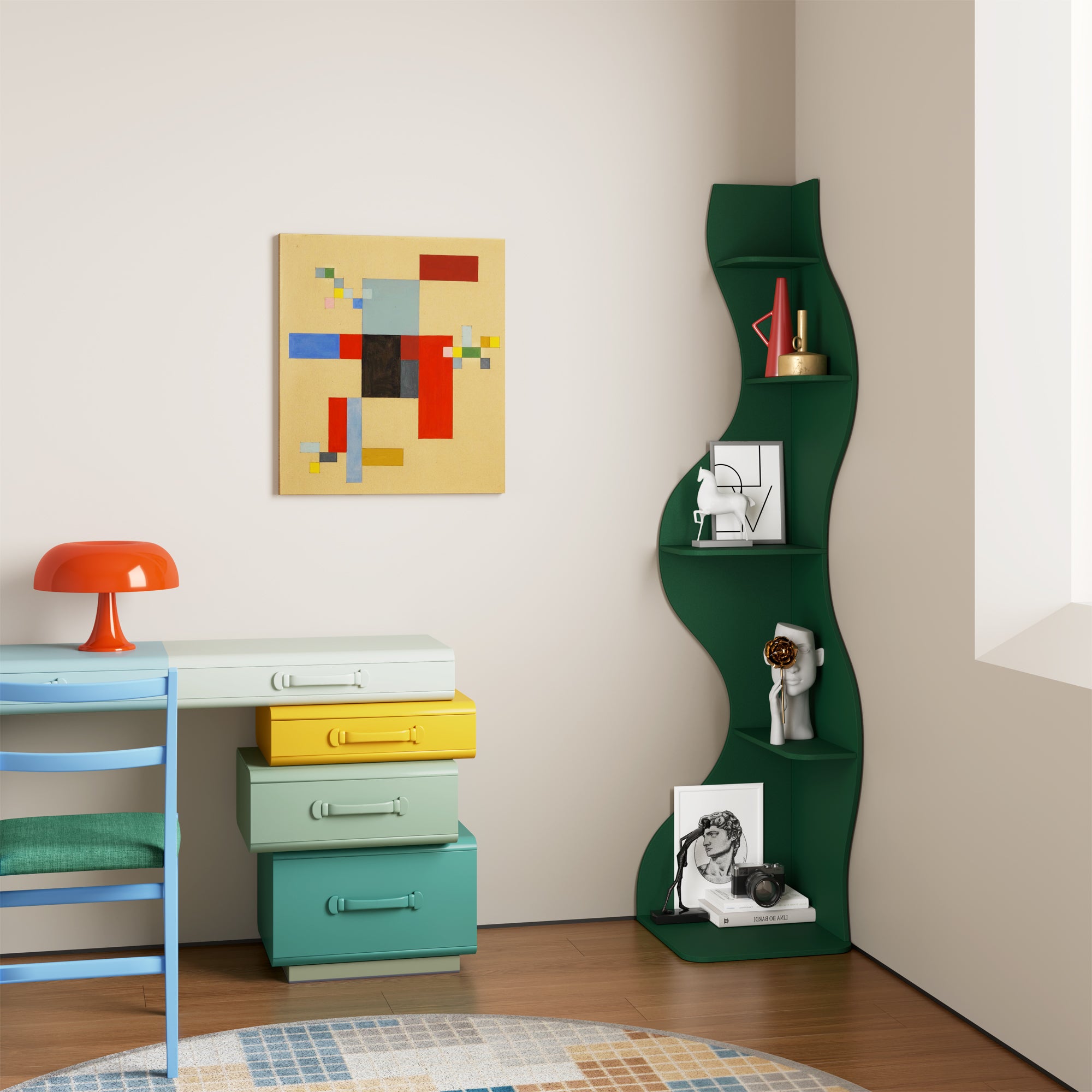 KYLIZE Viva La Vida Series Flamenco Wave Display Shelf