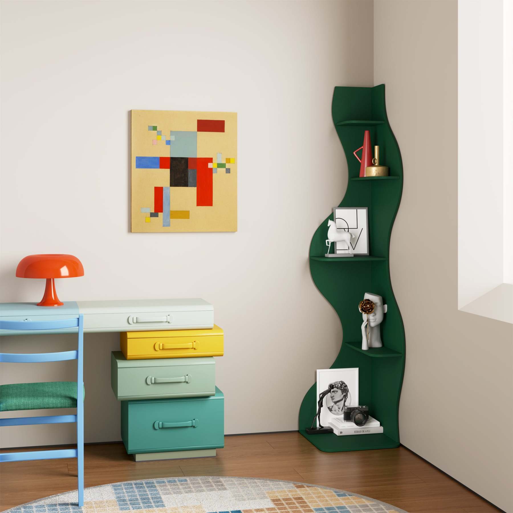 KYLIZE Viva La Vida Series Flamenco Wave Display Shelf