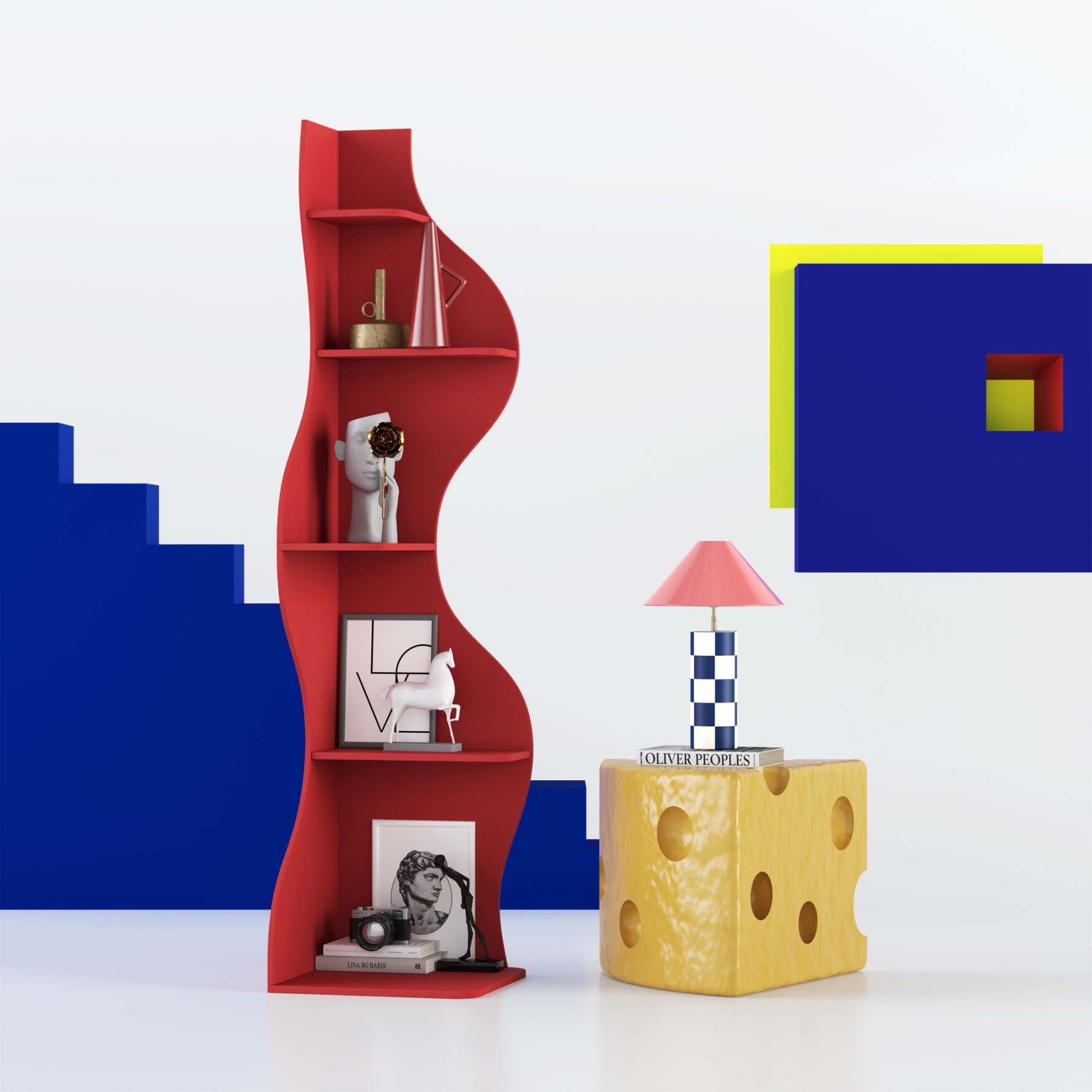 KYLIZE Viva La Vida Series Flamenco Wave Display Shelf