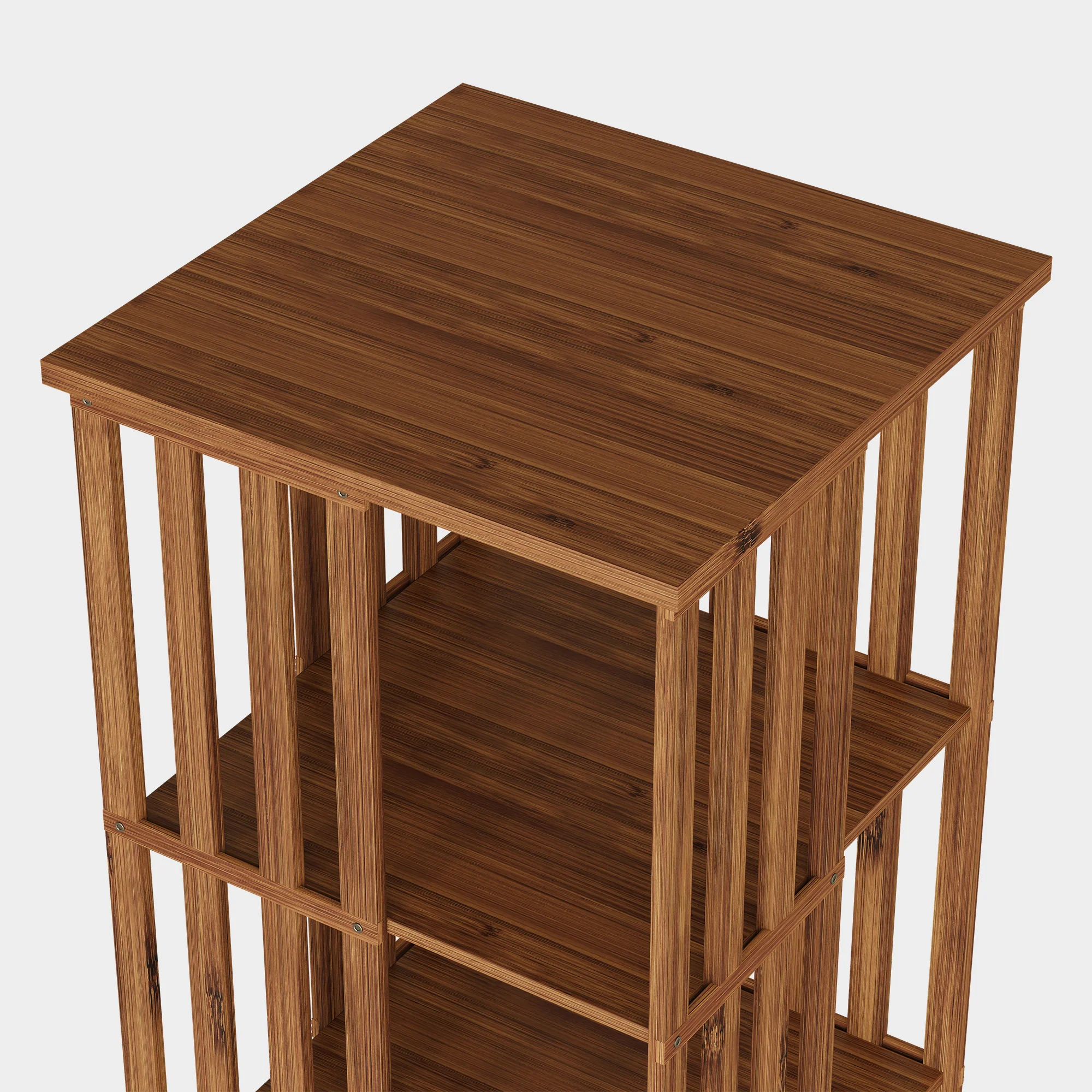 Kylize 360° Rotating Bookshelf with Storage Cabinets