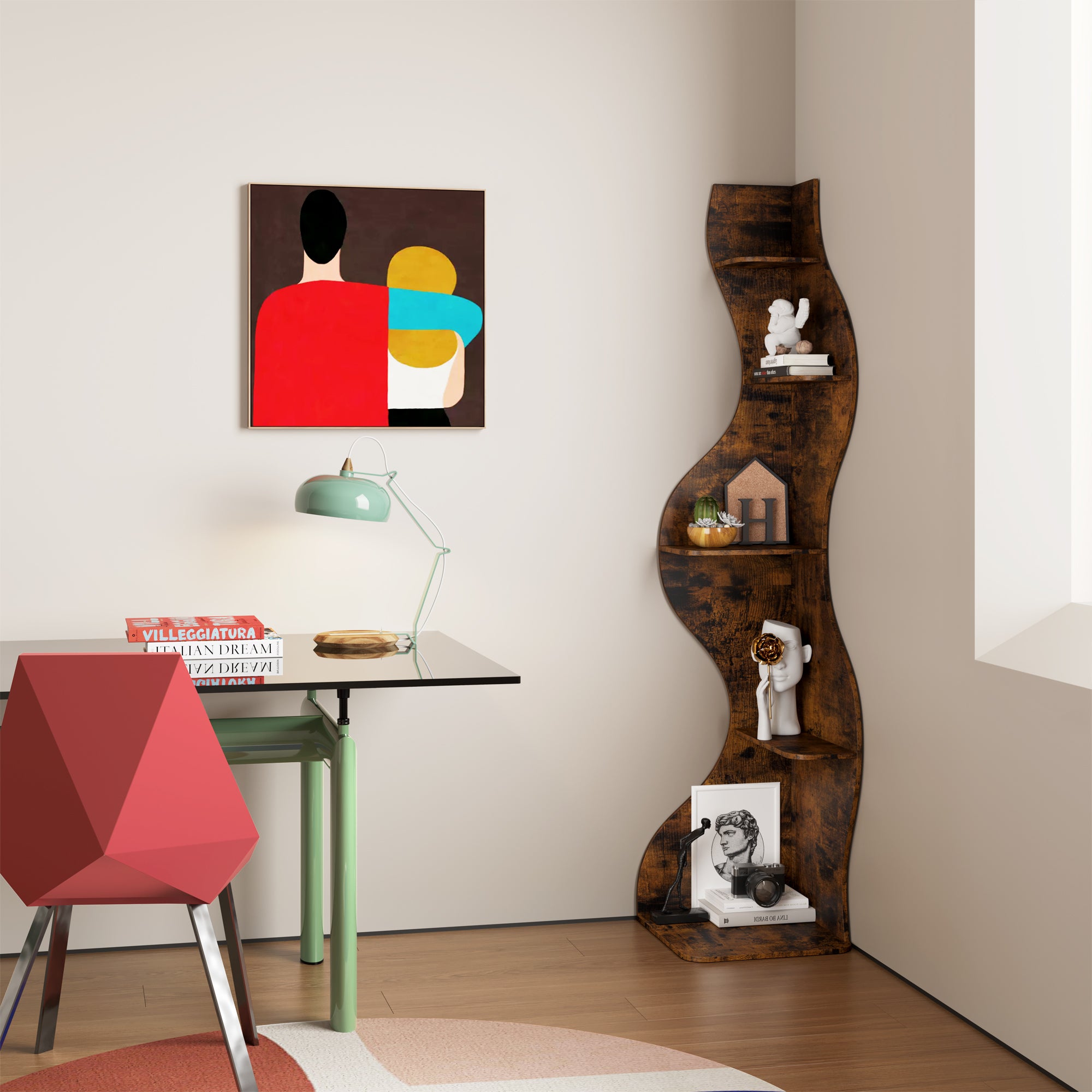 KYLIZE Viva La Vida Series Flamenco Wave Display Shelf