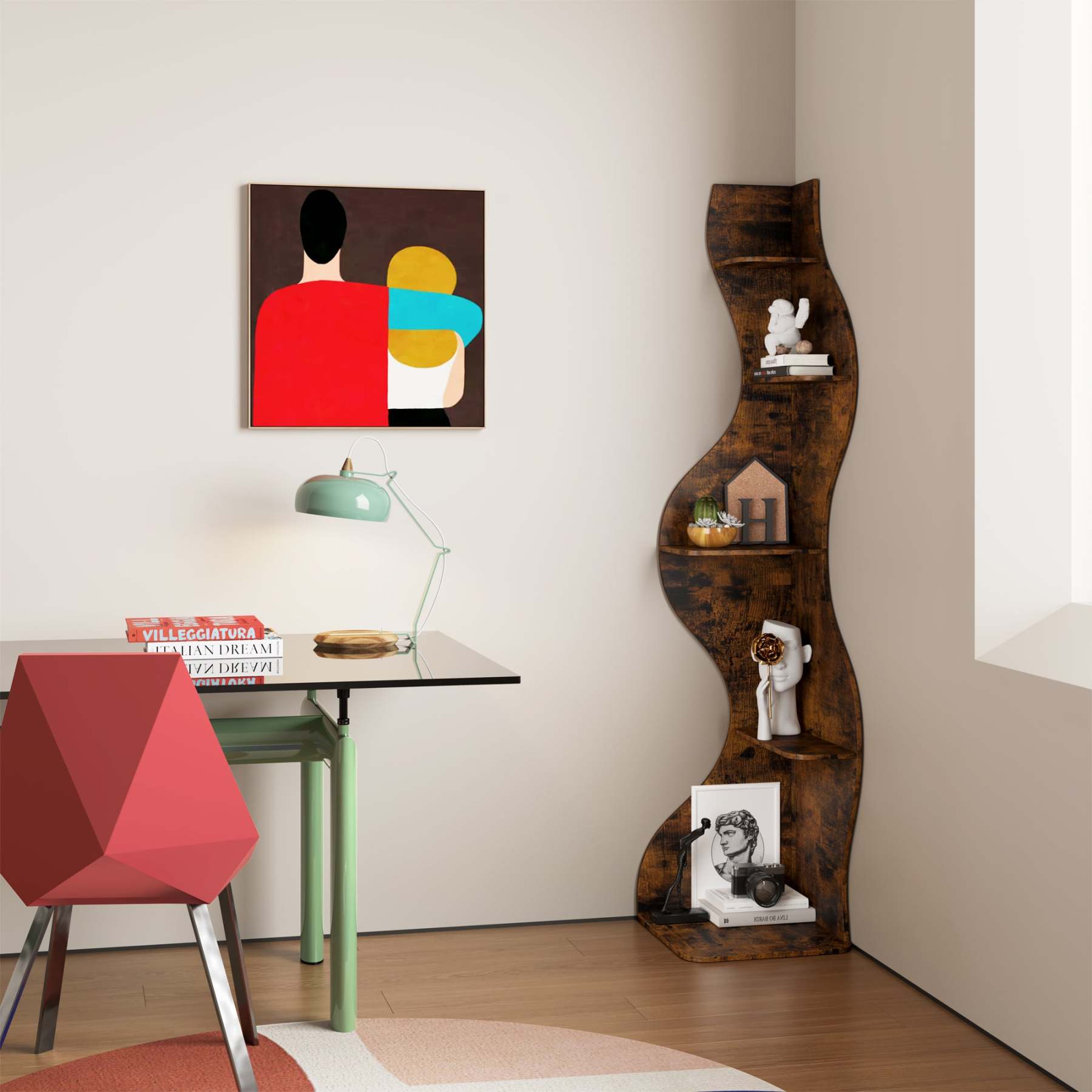 KYLIZE Viva La Vida Series Flamenco Wave Display Shelf