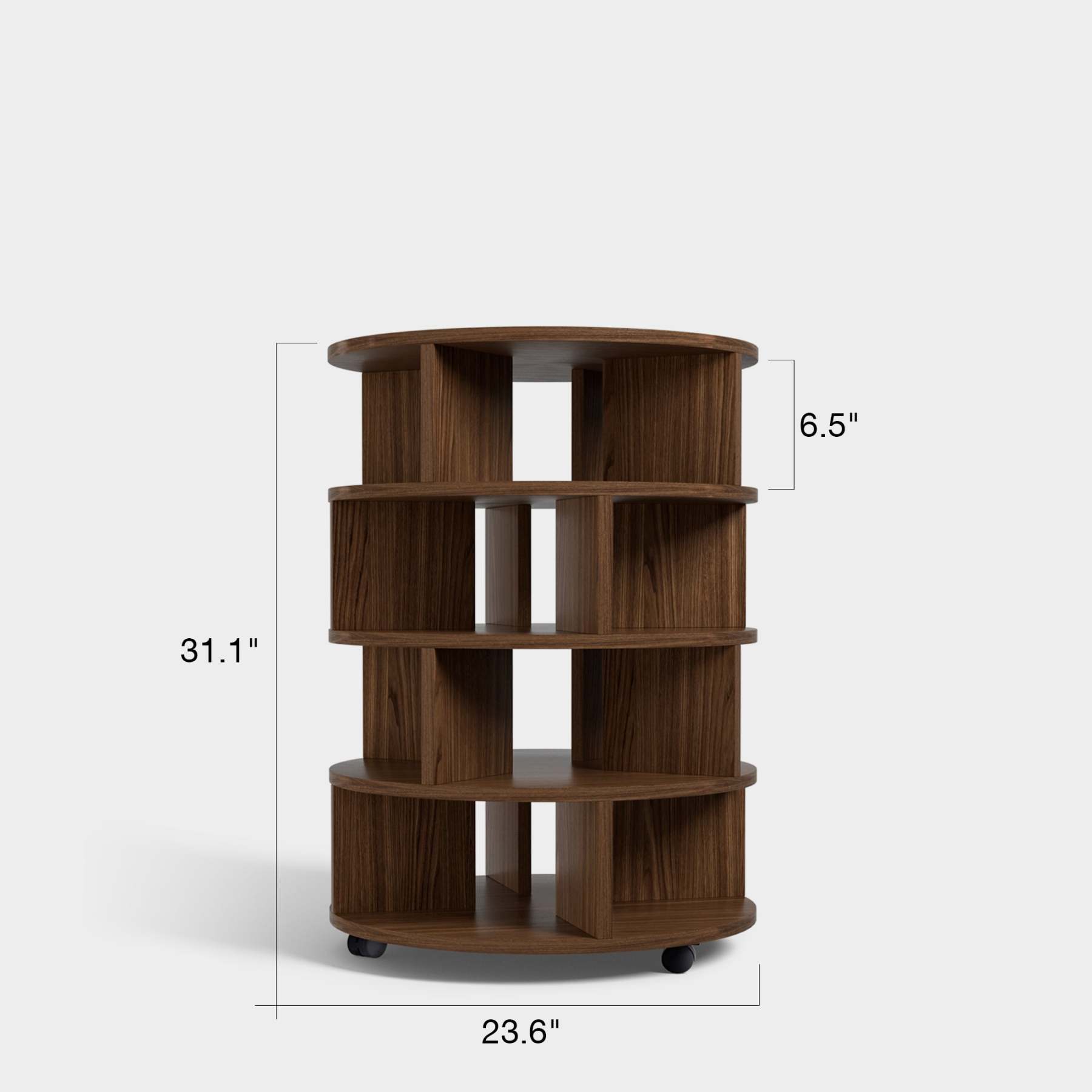 Kylize® Vintage Round Rotating Shoe Rack Tower On Wheels