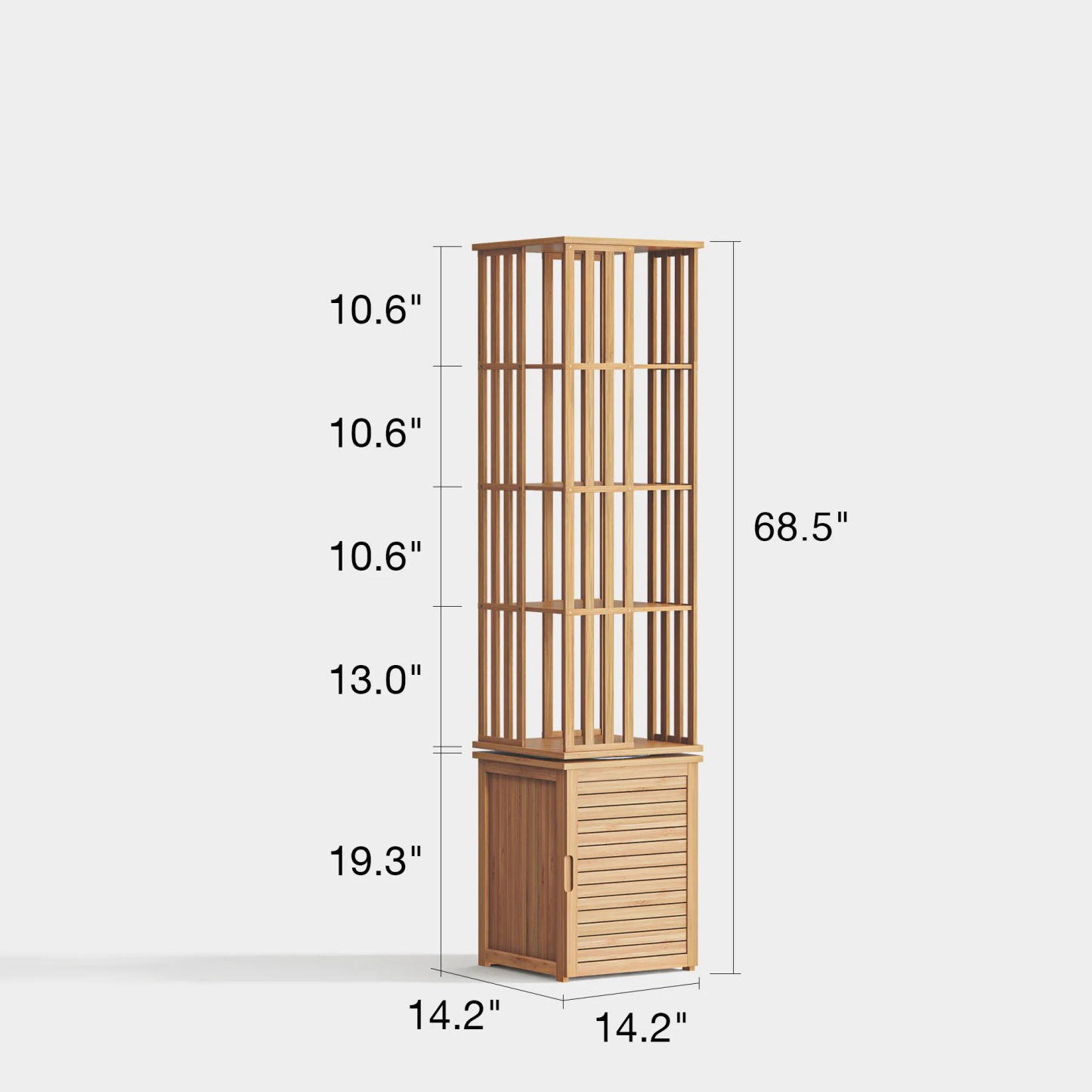 Kylize 360° Rotating Bookshelf with Storage Cabinets
