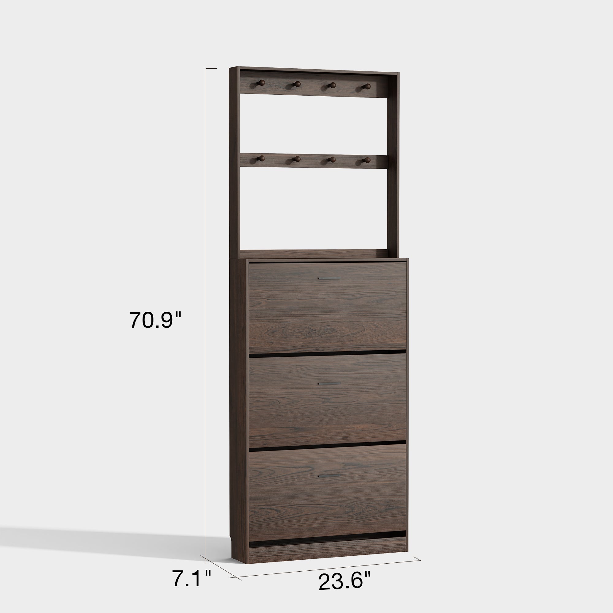 Kylize® Slim Hall Tree Tipping Narrow Shoe Storage
