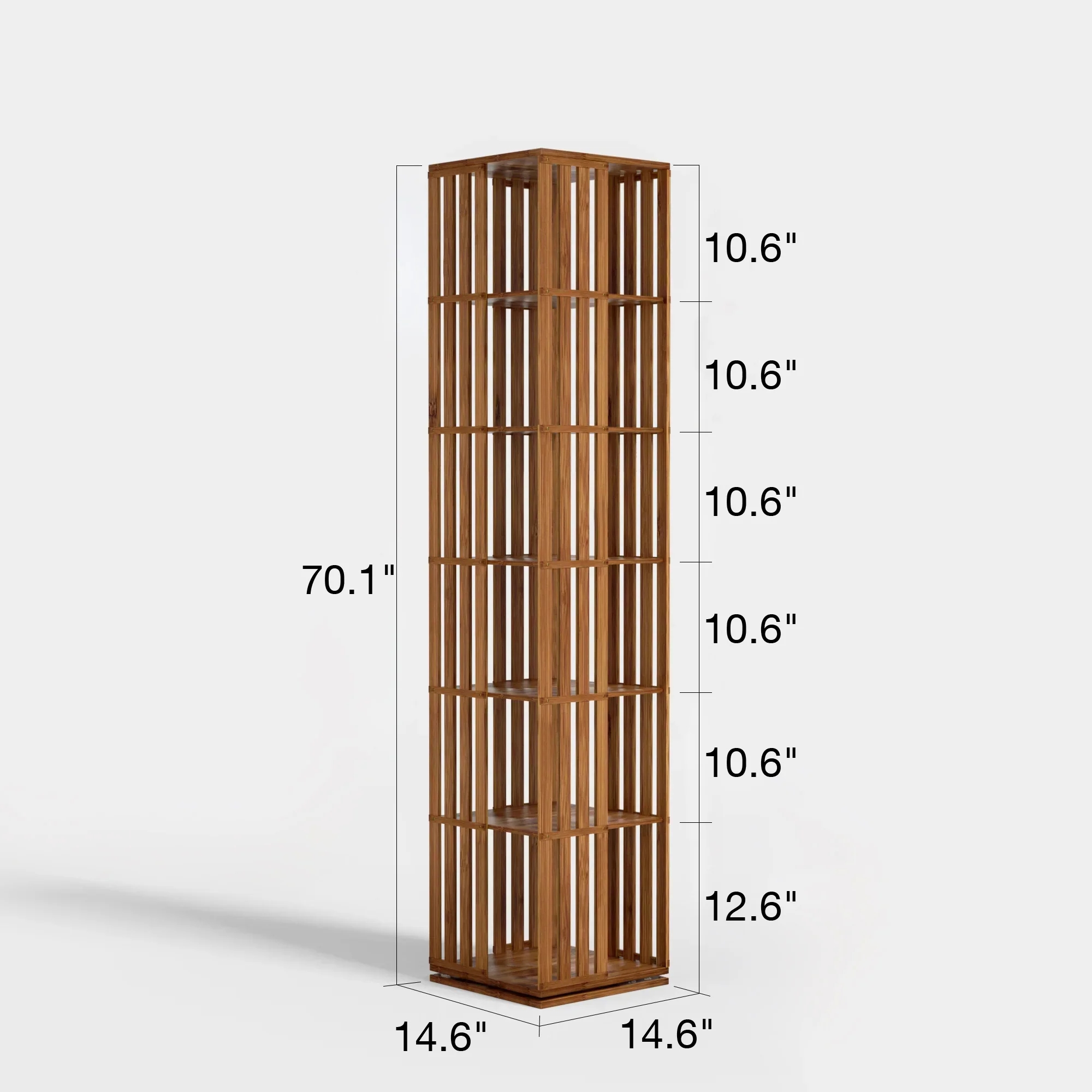 Kylize 360° Rotating Bookshelf with Storage Cabinets