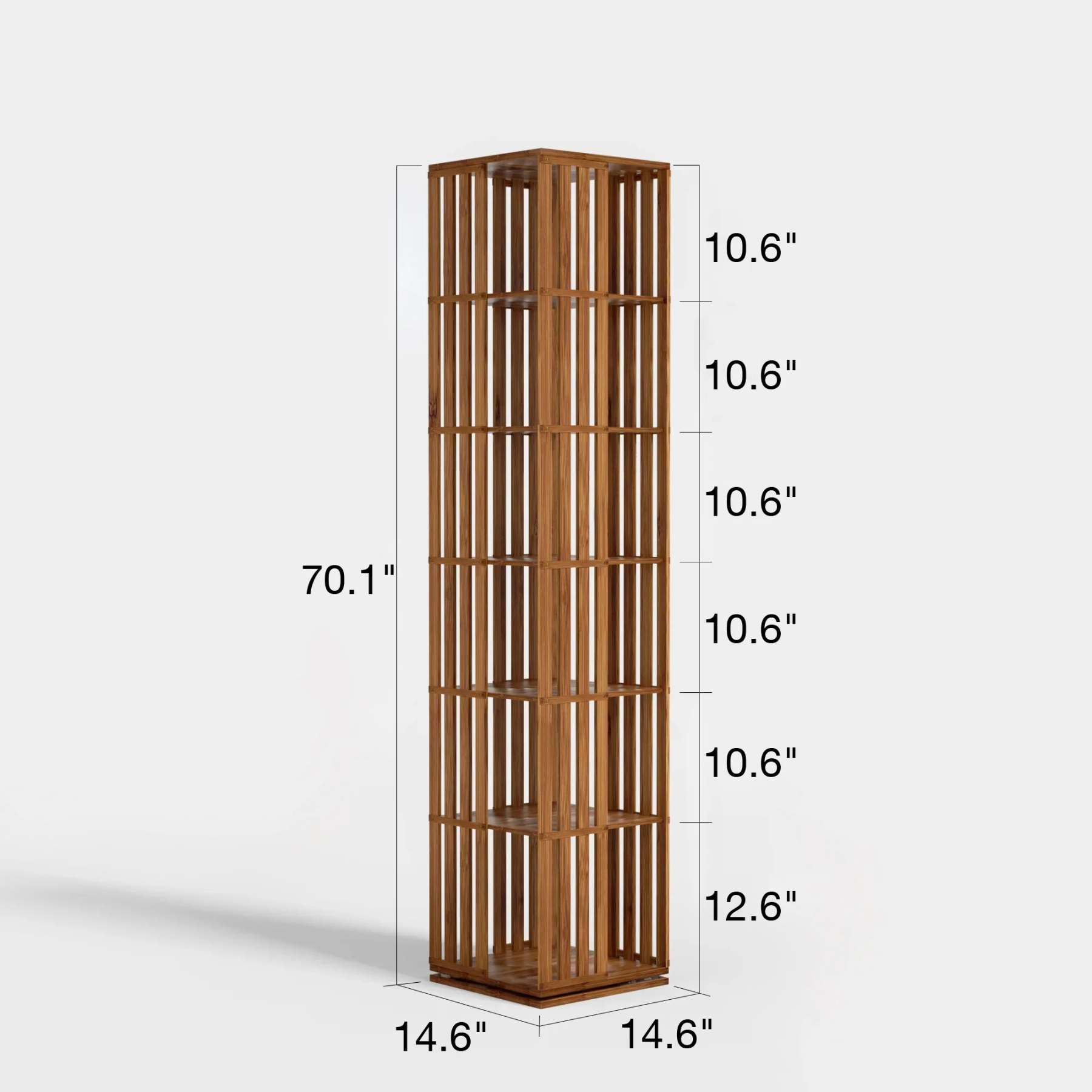 Kylize 360° Rotating Bookshelf with Storage Cabinets