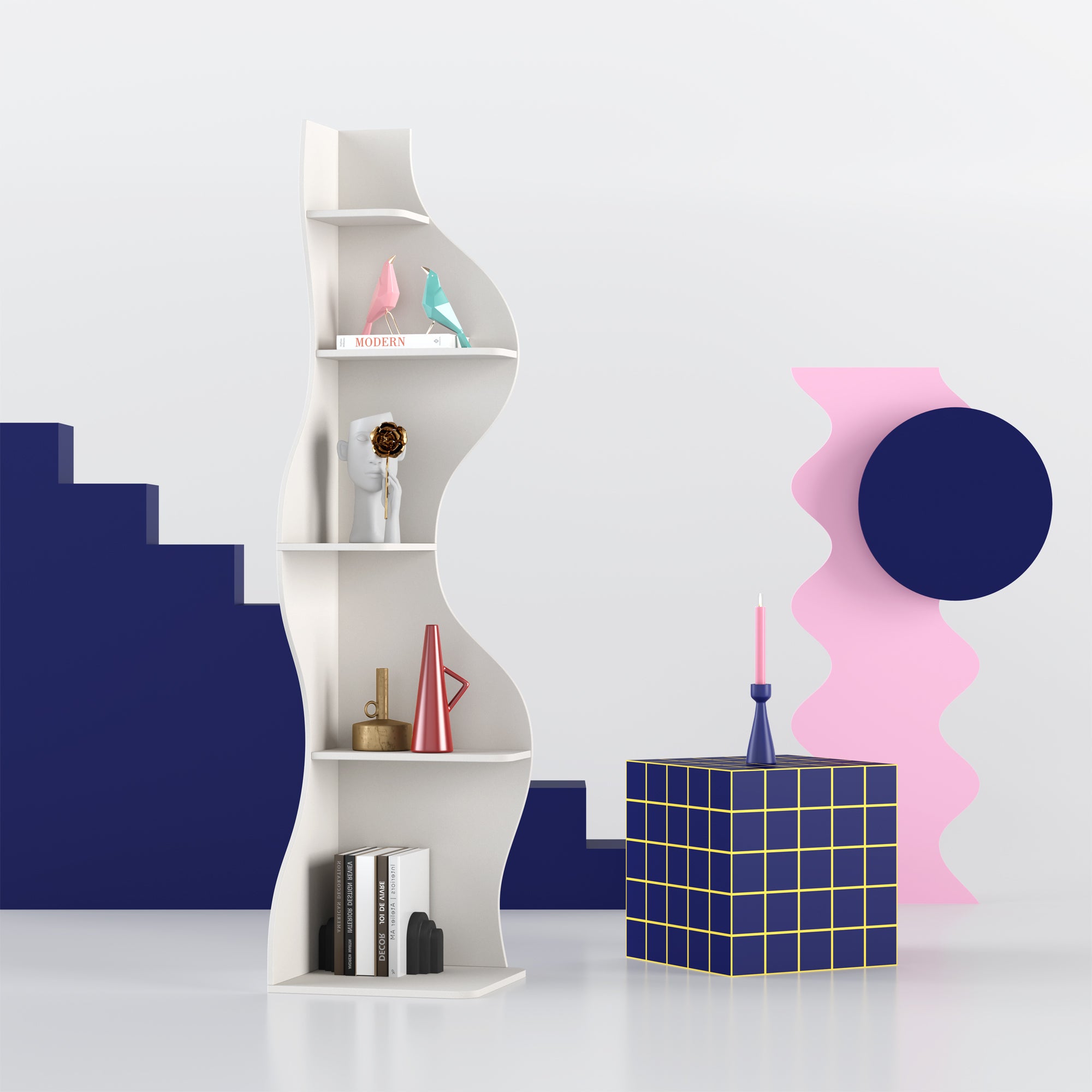 KYLIZE Viva La Vida Series Flamenco Wave Display Shelf