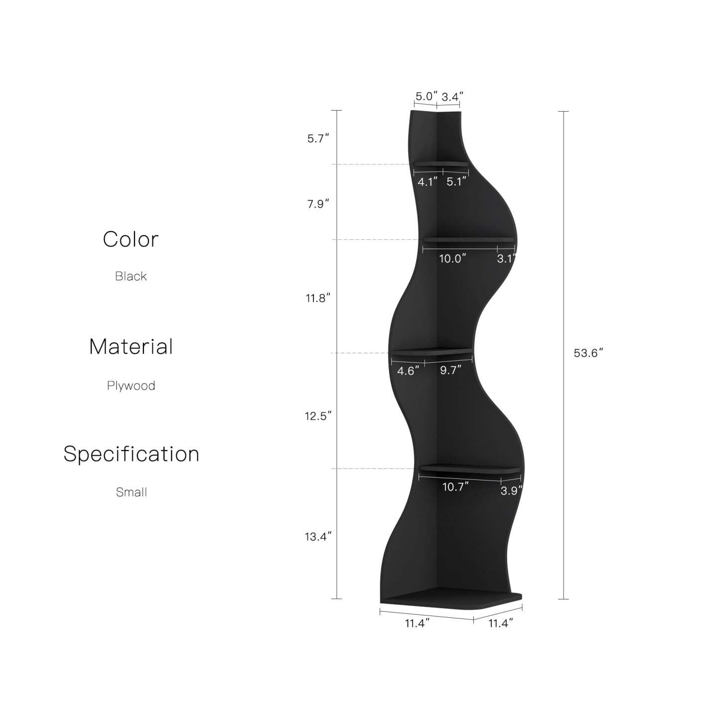 KYLIZE Viva La Vida Series Flamenco Wave Display Shelf