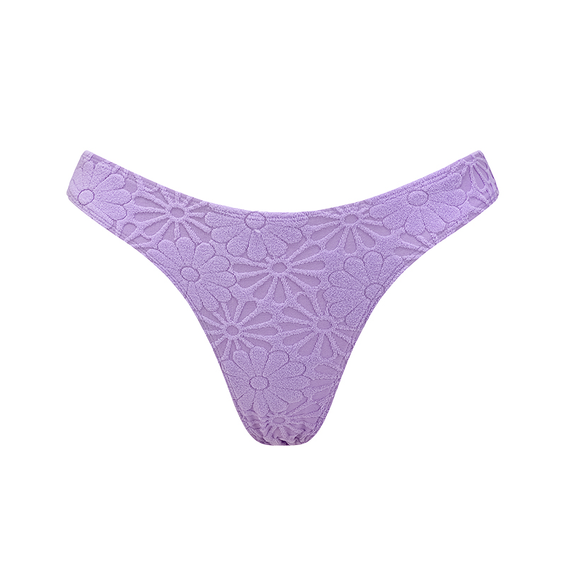 YUKARI SWIM Lucy 花柄 パープル 三角 ビキニ 上下セット LUCY - PURPLE-YUKARI SWIM