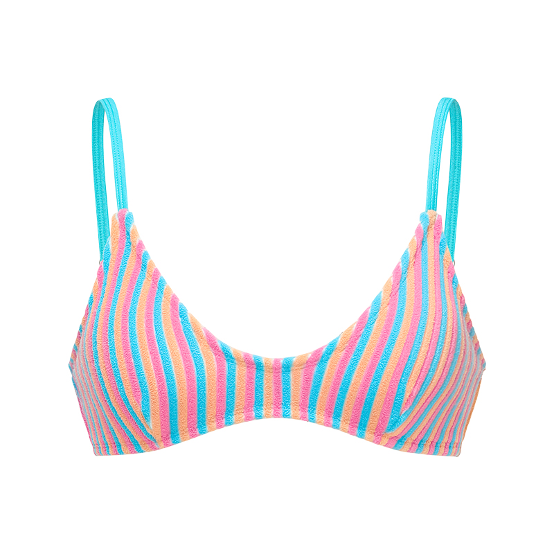 YUKARI SWIM Kelsay パイル地 ストライプ ビキニトップ 単品 KELSAY- STRIPES-YUKARI SWIM