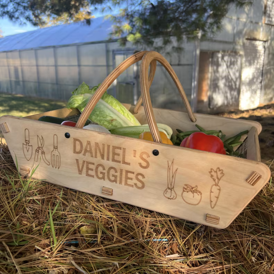 Personalized Harvest Basket, 2 Sizes, Garden Basket, Gardener Gift, Mom Garden Gift