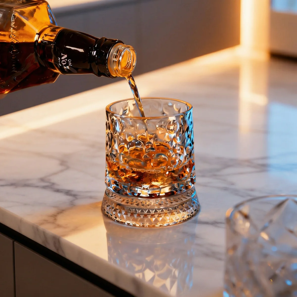 Crystal Rotating Whiskey Glass – 360 Spinning Old Fashioned Tumbler