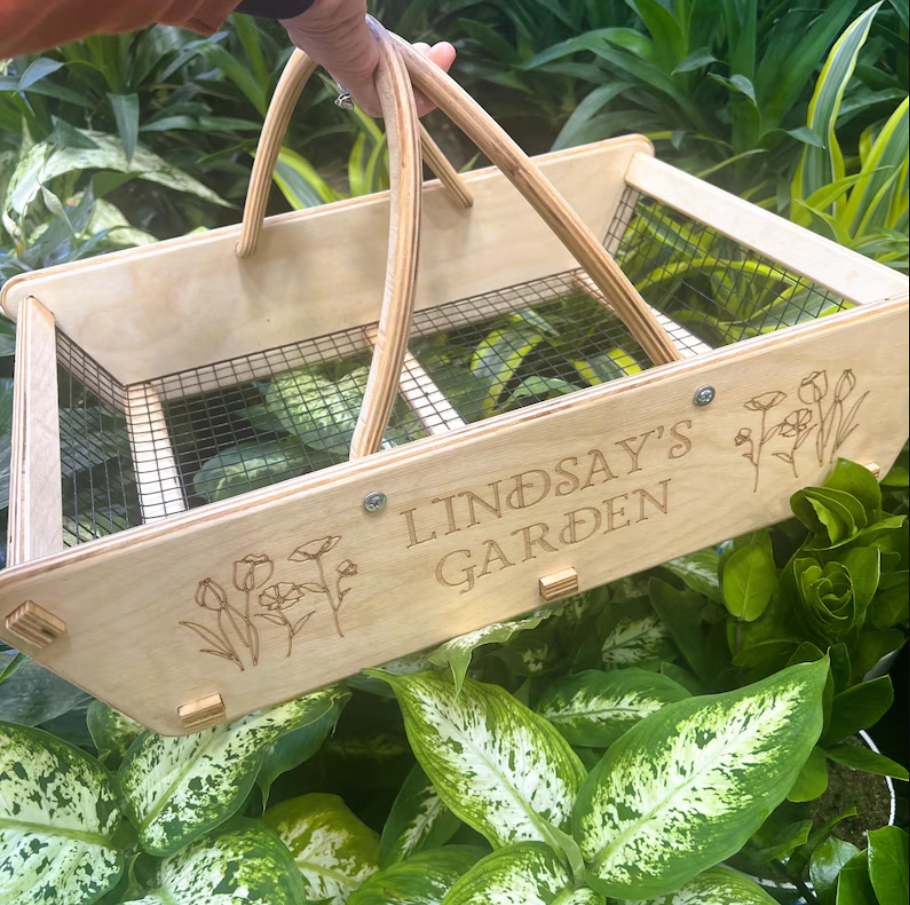 Personalized Harvest Basket, 2 Sizes, Garden Basket, Gardener Gift, Mom Garden Gift