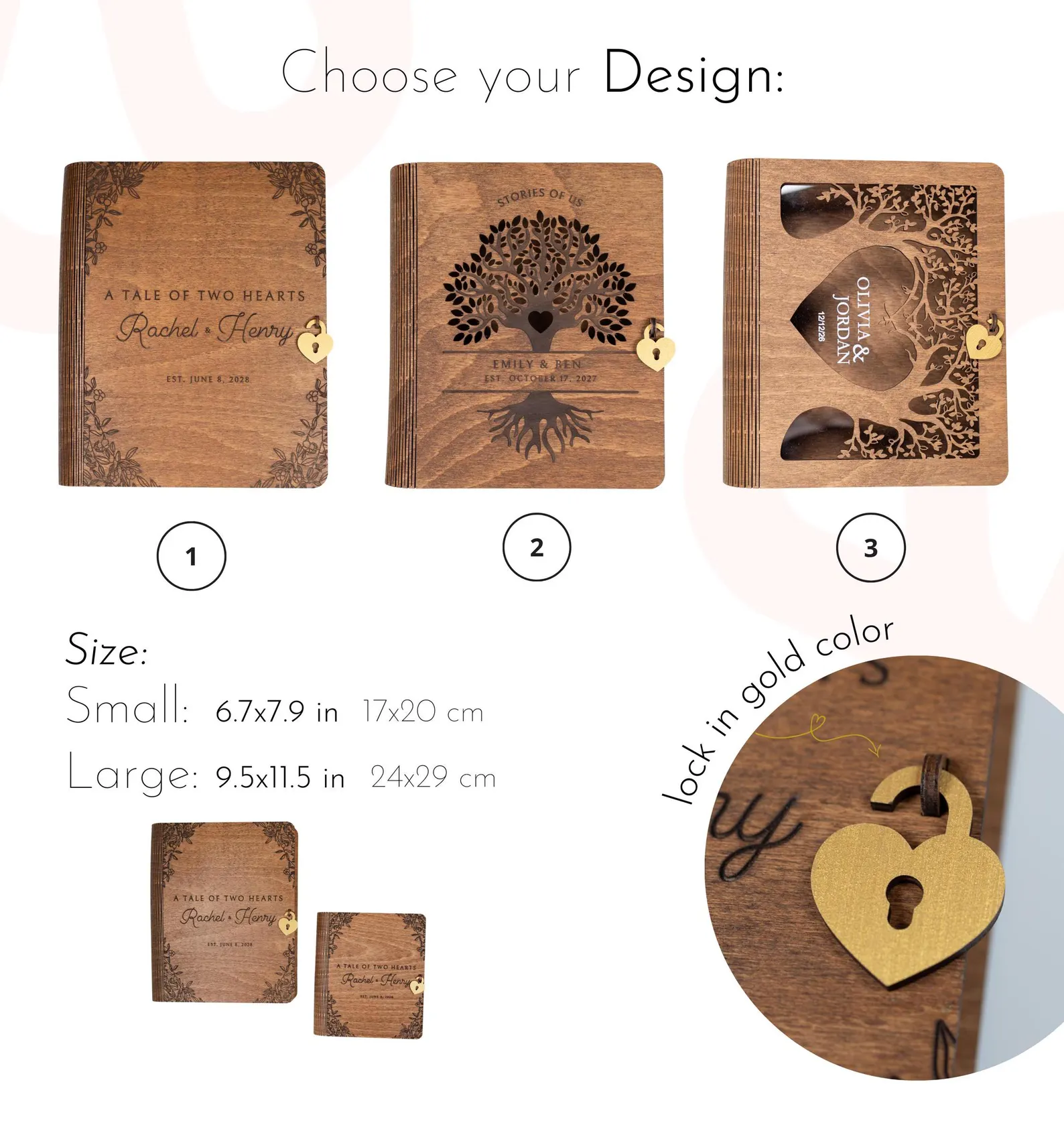 Personalized Memory Book for Couples Wood, Keepsake Chest,gifts