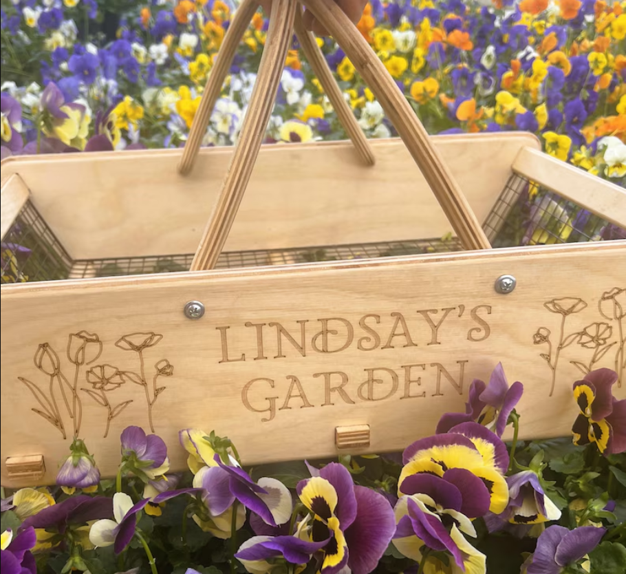 Personalized Harvest Basket, 2 Sizes, Garden Basket, Gardener Gift, Mom Garden Gift