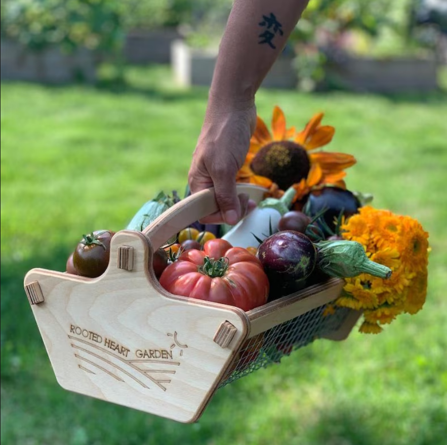 Personalized Harvest Basket, 2 Sizes, Garden Basket, Gardener Gift, Mom Garden Gift