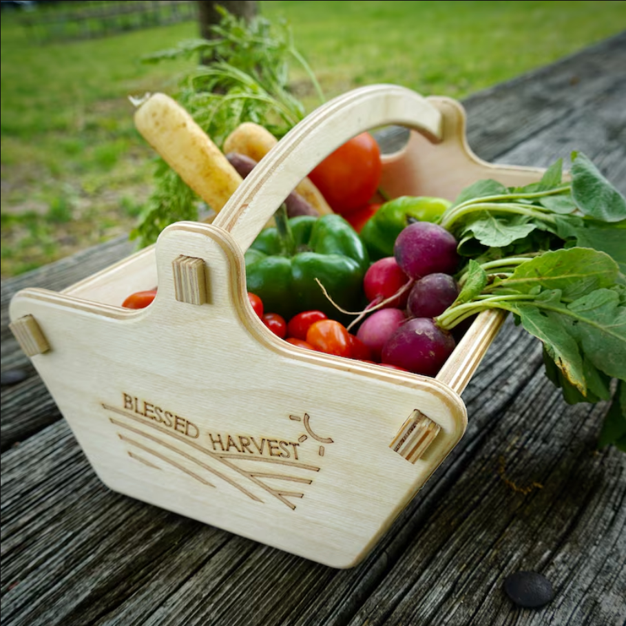 Personalized Harvest Basket, 2 Sizes, Garden Basket, Gardener Gift, Mom Garden Gift