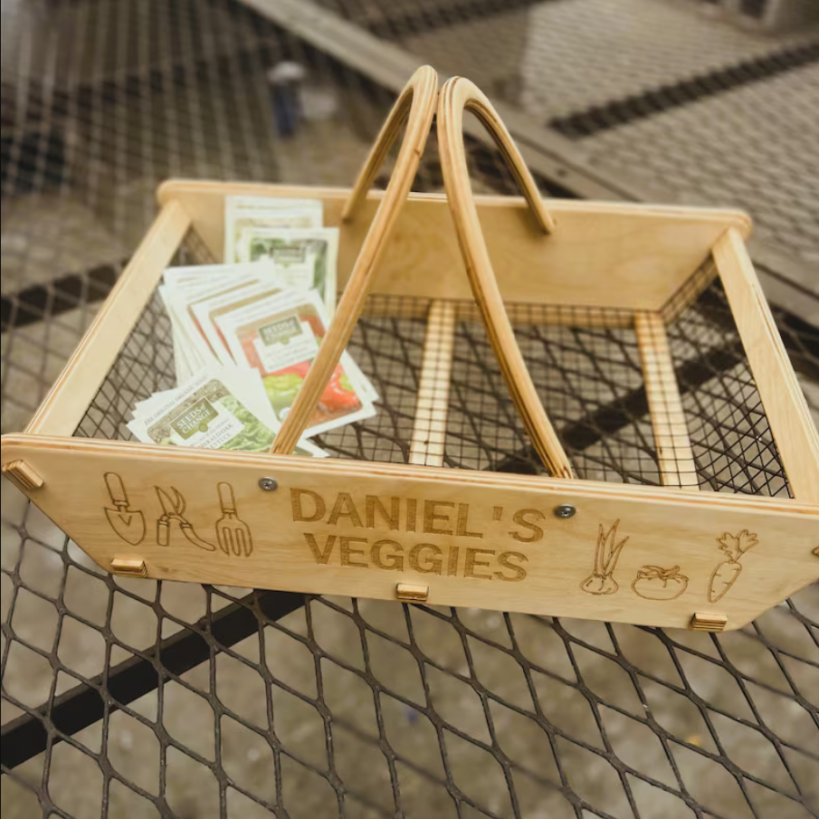 Personalized Harvest Basket, 2 Sizes, Garden Basket, Gardener Gift, Mom Garden Gift