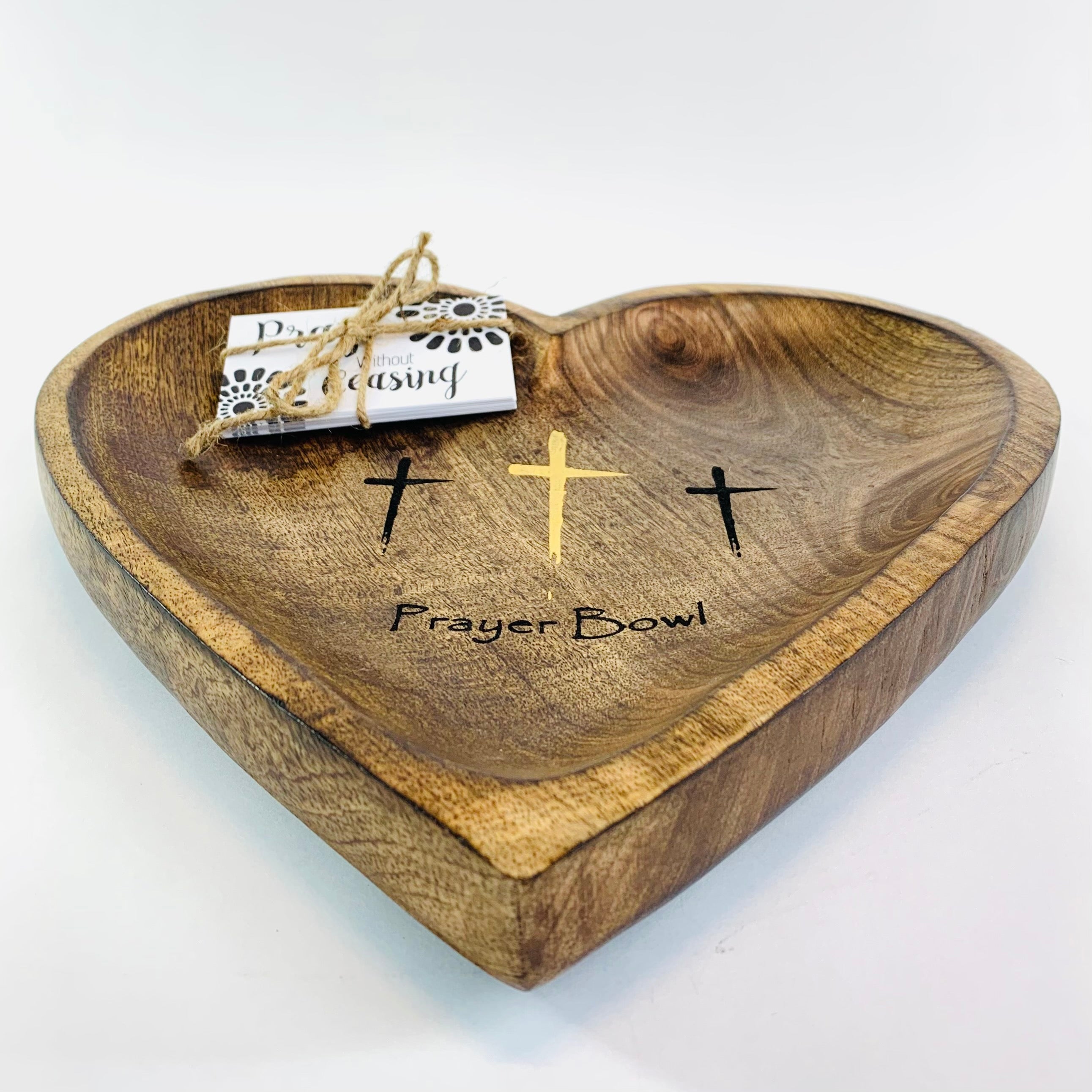 Heart Prayer Bowl Dough Bowl Cross religious gifts