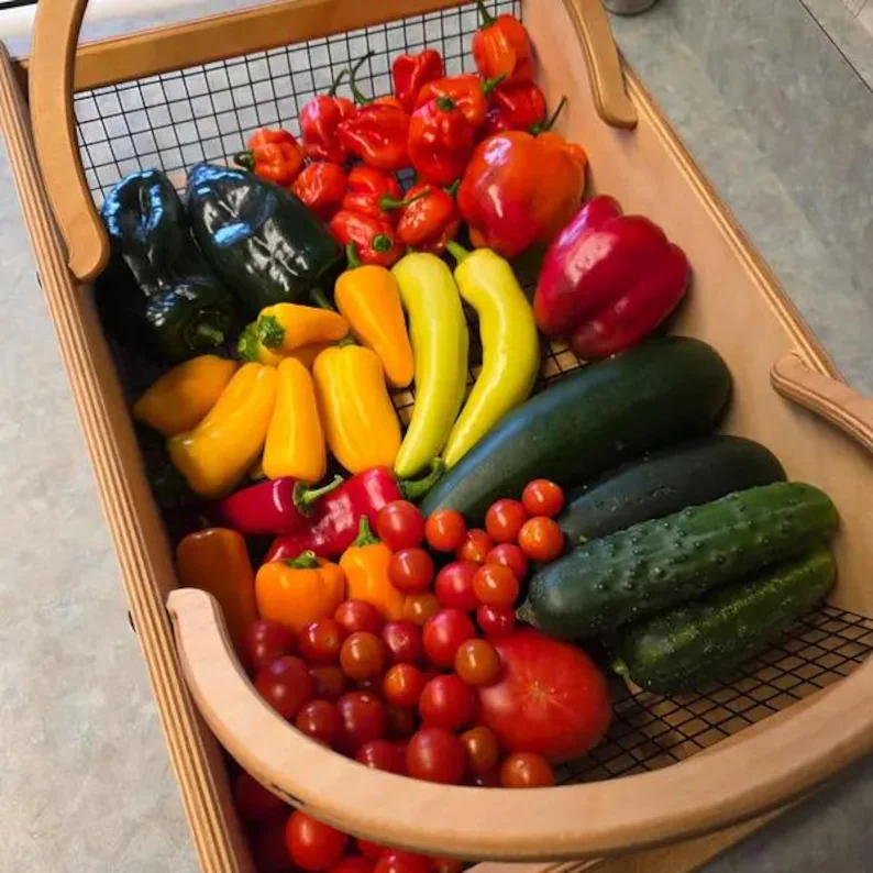 Personalized Harvest Basket, 2 Sizes, Garden Basket, Gardener Gift, Mom Garden Gift