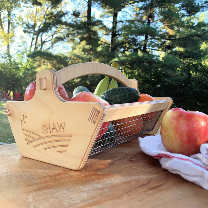 Personalized Harvest Basket, 2 Sizes, Garden Basket, Gardener Gift, Mom Garden Gift
