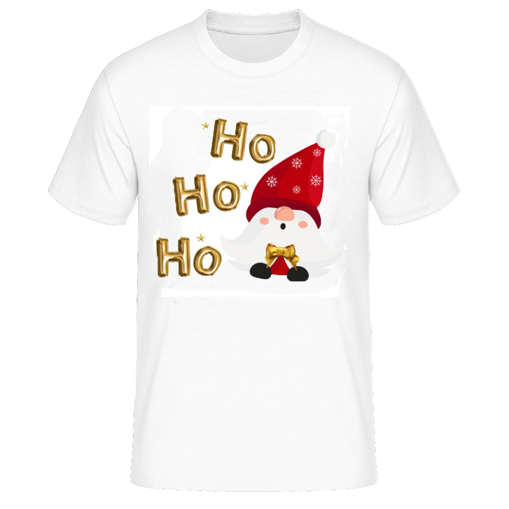 Weihnachten Ho ho ho with Santa weiß T-Shirt