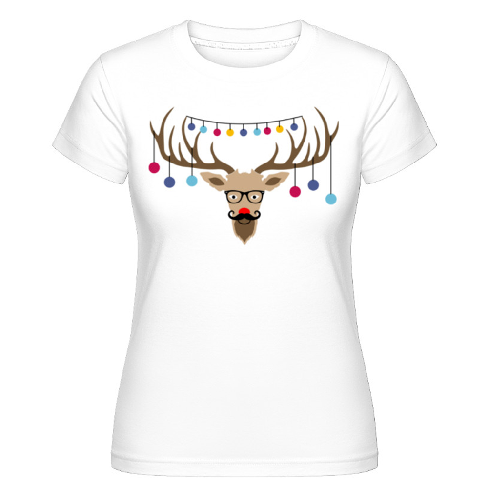 Weihnachten Rentier weiß DamenT-Shirt