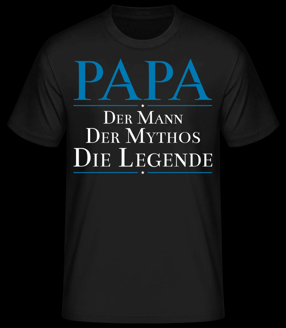 Papa Die Legende schwarz T-Shirt für Herren