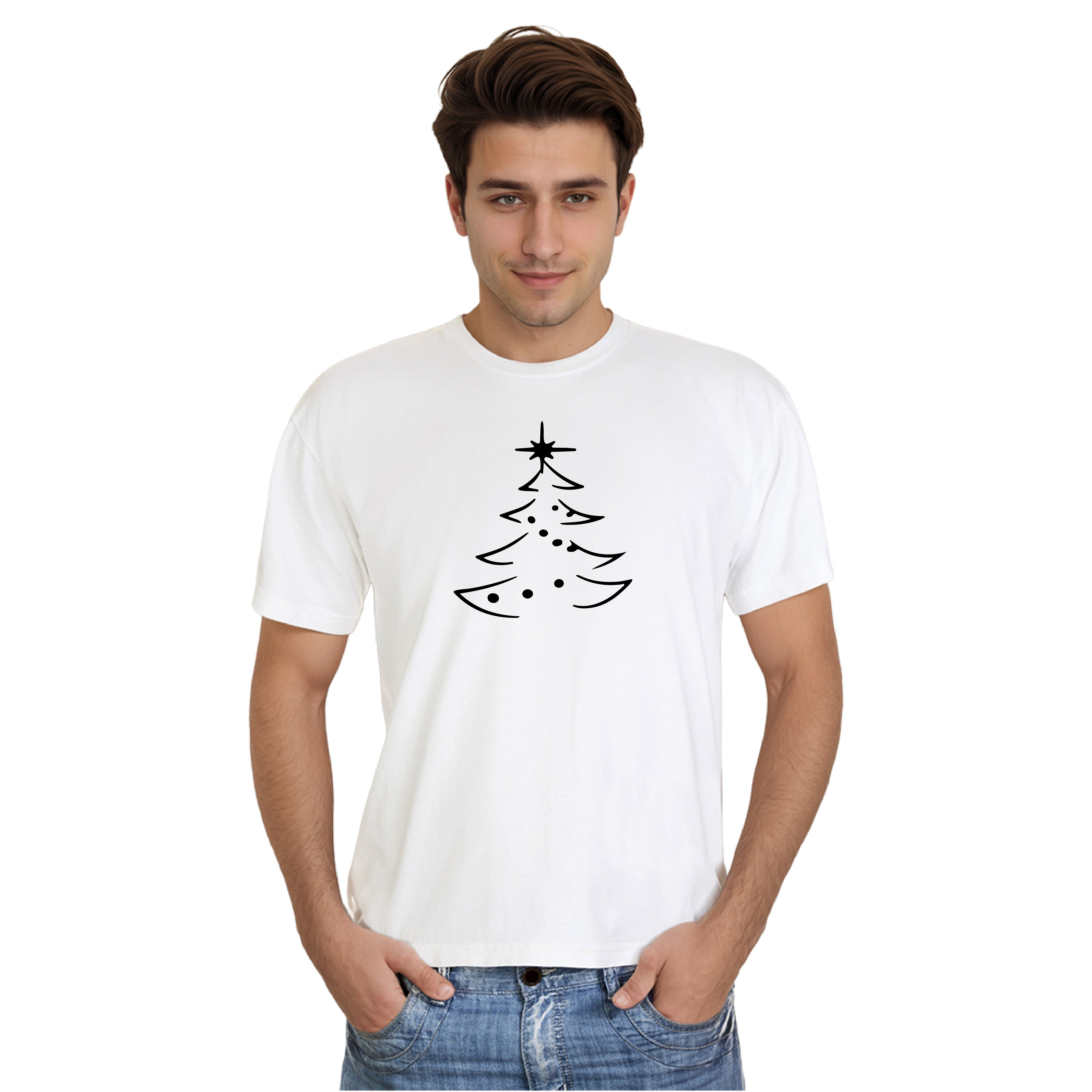 Weihnachten Weihnachtsbaum Merry Christmas weiß Herren T-Shirt