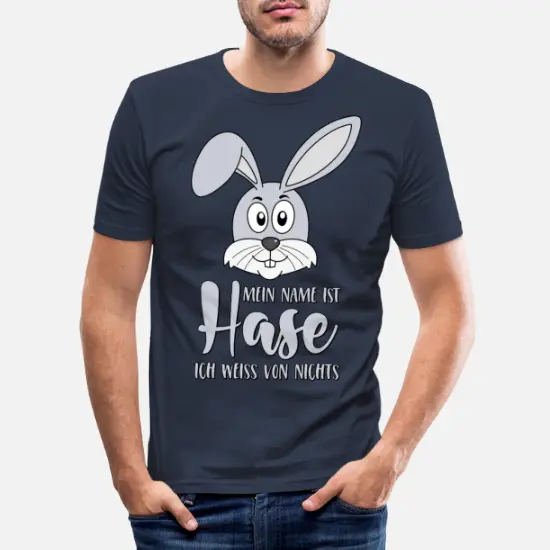 Mein Name ist Hase Ich weiss von nichts schwarz T-Shirt für Herren