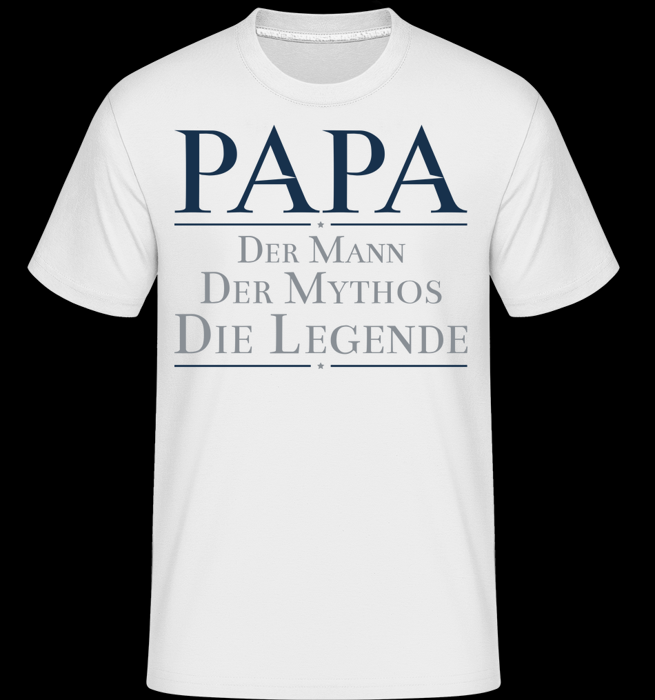 Papa Die Legende weiß T-Shirt für Herren