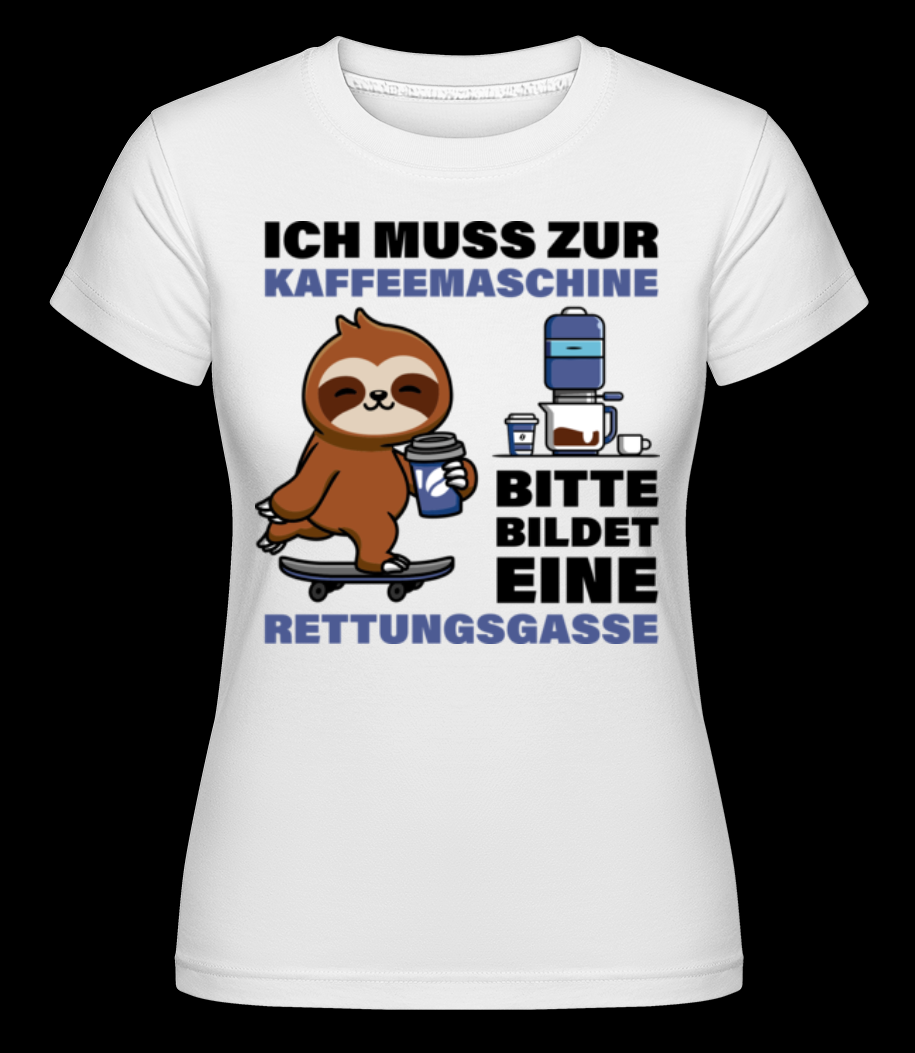 Bildet Eine Rettungsgasse weiß T-Shirt für Damen
