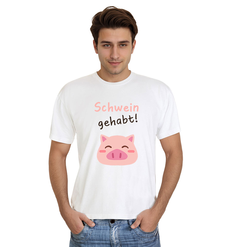 Schwein gehabt! T-Shirt für Herren
