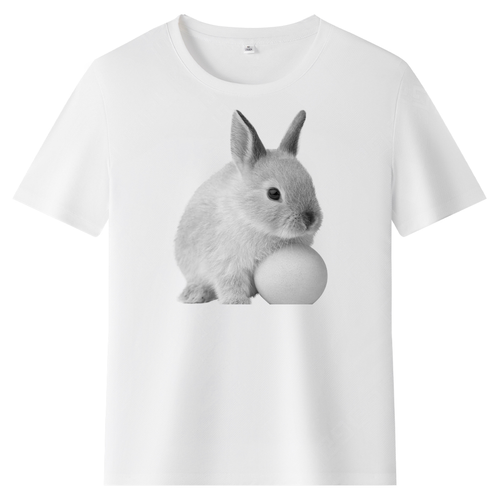 Happy Easter lustig Hase Druck Frohe Ostern Herren weiß kurzarm T-Shirt