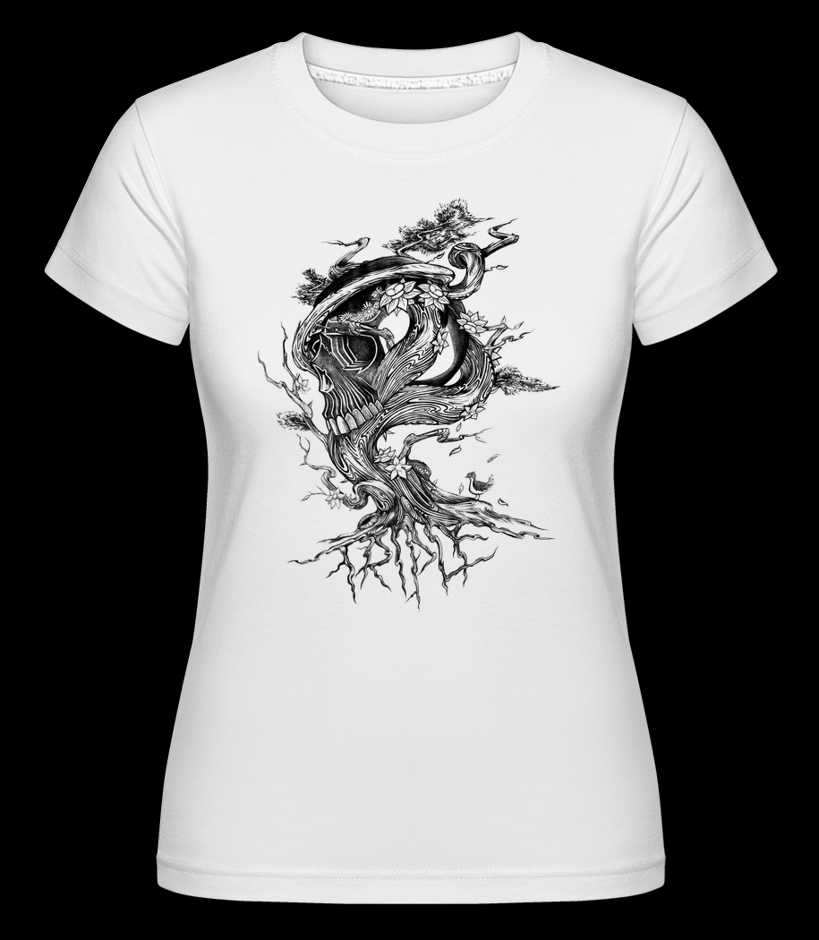 Baum Des Todes weiß T-Shirt für Damen
