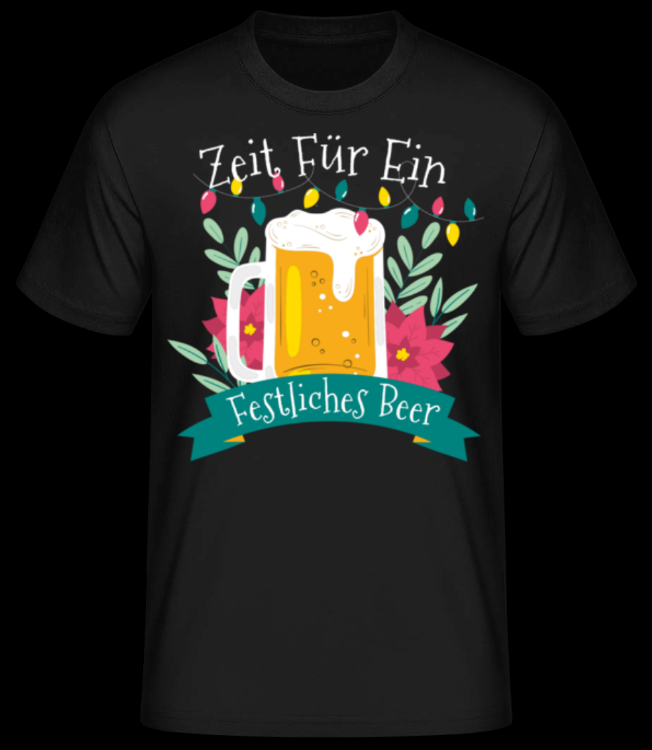 Festliches Bier schwarz T-Shirt für Herren