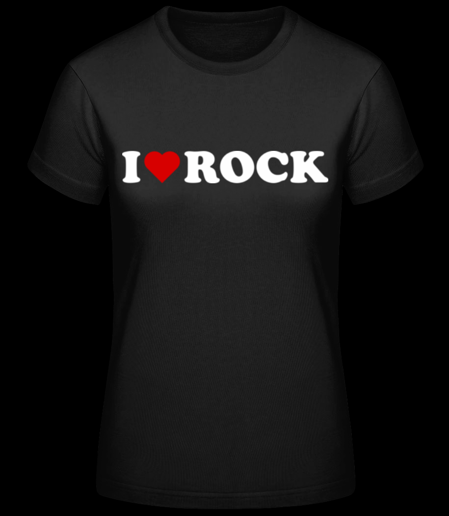 I Love Rock schwarz T-Shirt für Damen