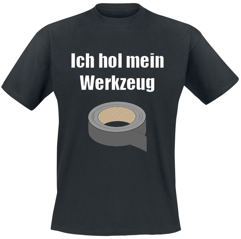 "Ich hol mein Werkzeug" T-Shirt schwarz für Männer
