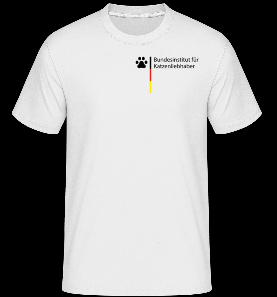 Bundesinstitut Für Katzenliebhaber weiß T-Shirt für Herren