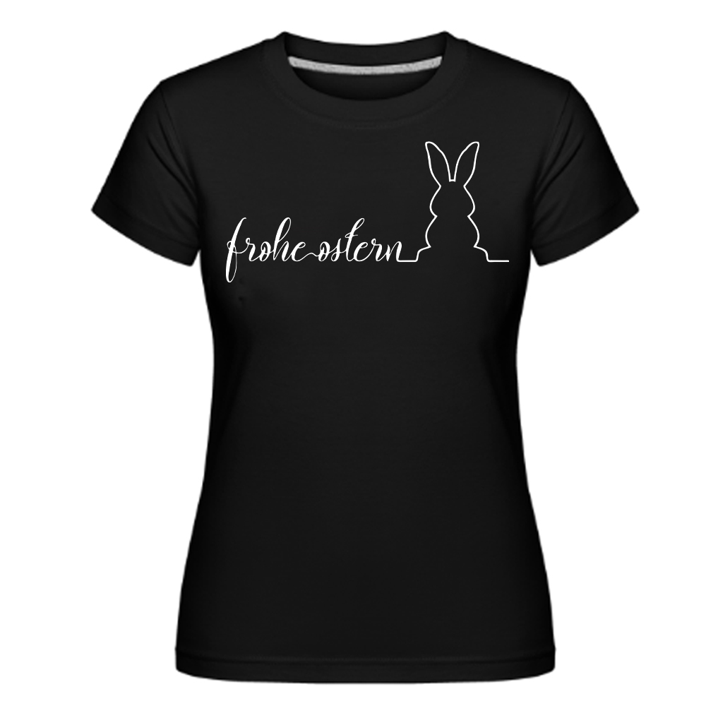 Frohe Ostern Damen schwarz T-Shirt