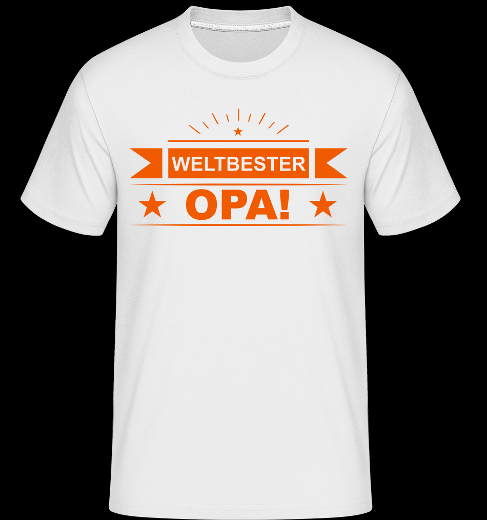 Weltbester Opa weiß T-Shirt für Herren