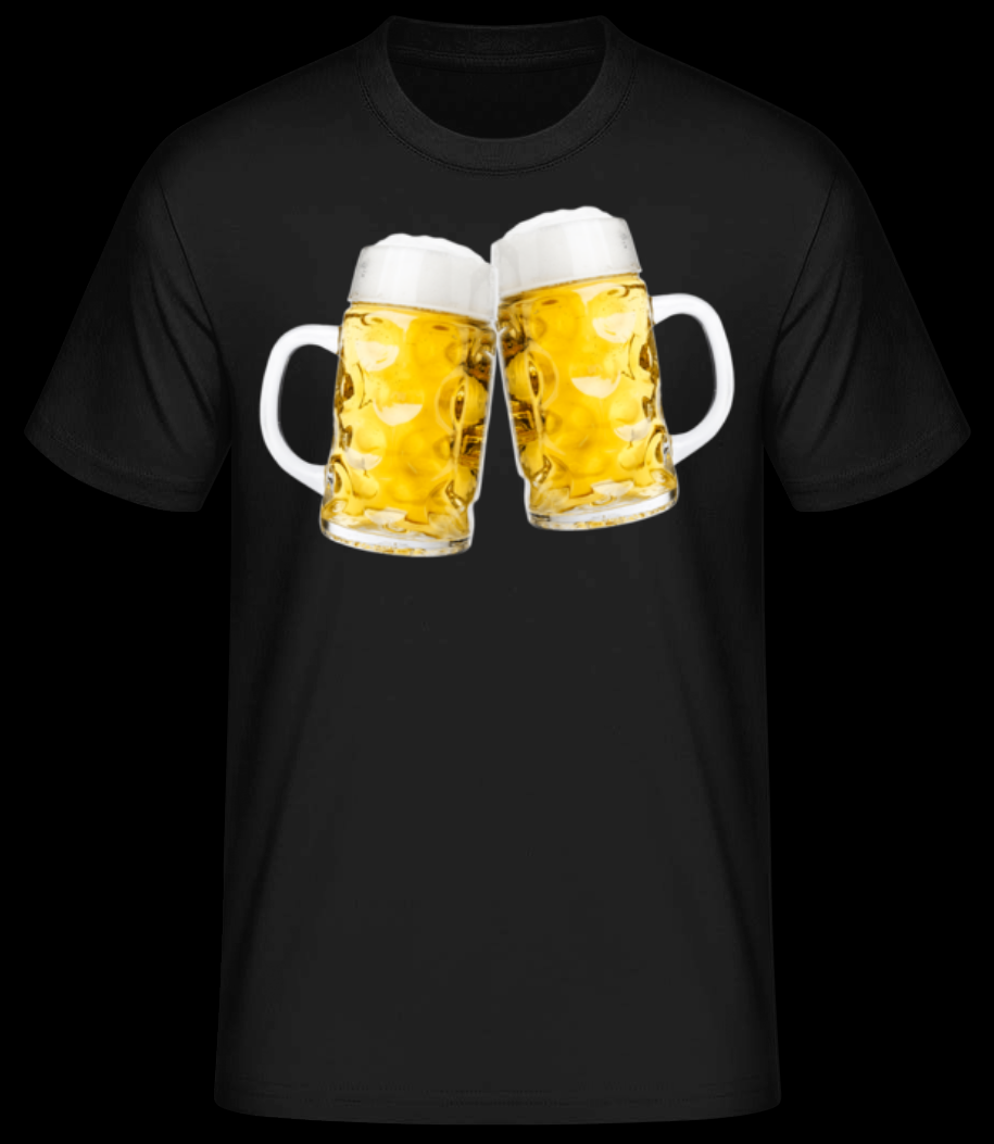 Maßkrüge Bier Oktoberfest schwarz T-Shirt für Herren