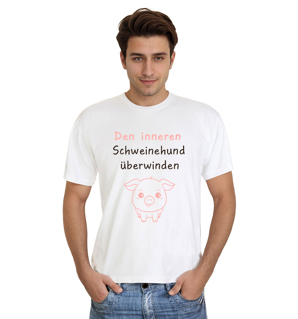 Den inneren Schweinehund überwinden T-Shirt für Herren